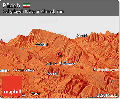 Political Panoramic Map of Pādeh