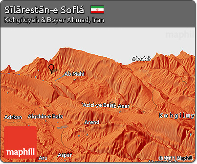 Political Panoramic Map of Sīlārestān-e Soflá