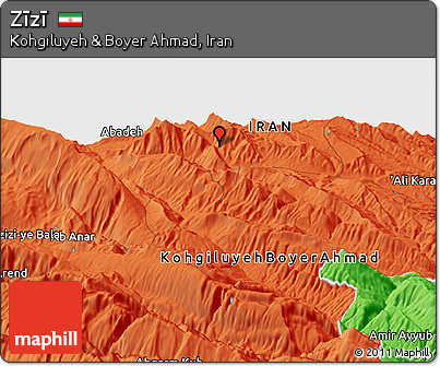 Political Panoramic Map of Zīzī