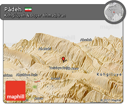Satellite Panoramic Map of Pādeh