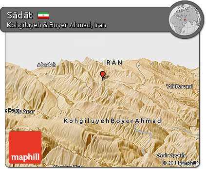 Satellite Panoramic Map of Sādāt