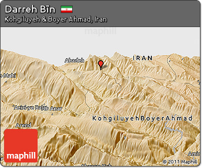 Satellite Panoramic Map of Darreh Bīn