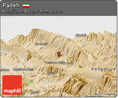 Satellite Panoramic Map of Pādeh