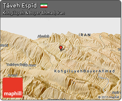 Satellite Panoramic Map of Ţāveh Espīd