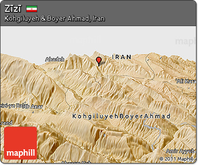 Satellite Panoramic Map of Zīzī