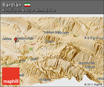 Satellite Panoramic Map of Bardīān