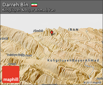 Satellite Panoramic Map of Darreh Bīn