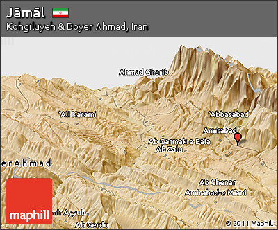 Satellite Panoramic Map of Jāmāl