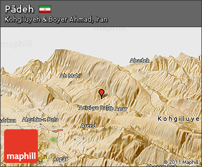 Satellite Panoramic Map of Pādeh