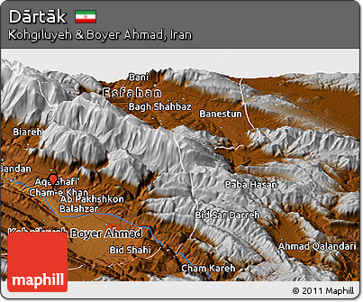 Physical Panoramic Map of Dārtāk