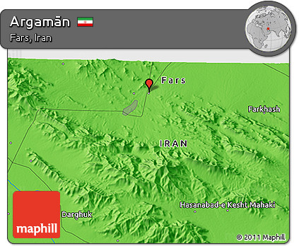 Political 3D Map of Argamān