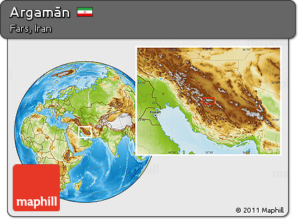 Physical Location Map of Argamān