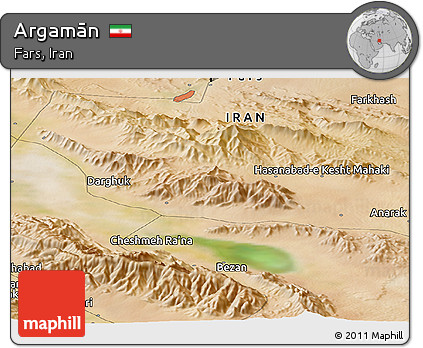 Satellite Panoramic Map of Argamān