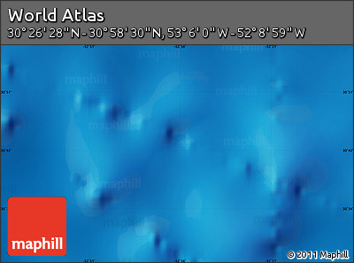 Physical Map of the Area around 30° 42' 29" N, 52° 37' 30" W