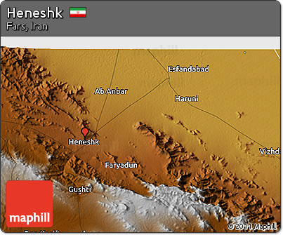Physical 3D Map of Heneshk