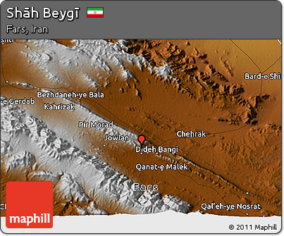 Physical 3D Map of Shāh Beygī