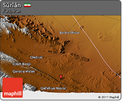 Physical 3D Map of Sūrīān