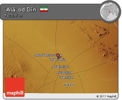 Physical 3D Map of `Alā' Od Dīn
