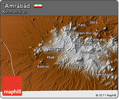 Physical 3D Map of `Amrābād