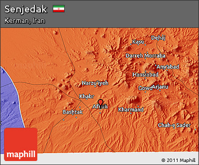 Political 3D Map of Senjedak