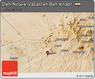 Satellite 3D Map of Deh Now-e Vābasteh Beh Khabr