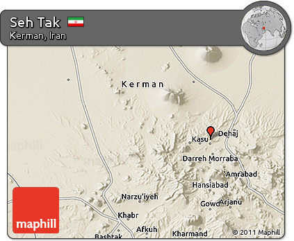 Shaded Relief 3D Map of Seh Tak