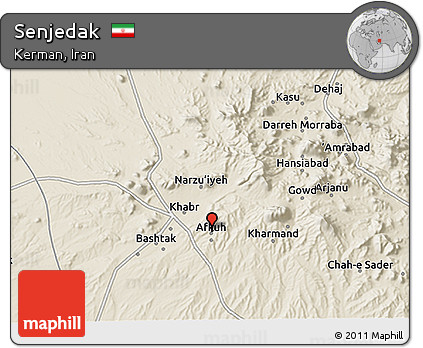 Shaded Relief 3D Map of Senjedak