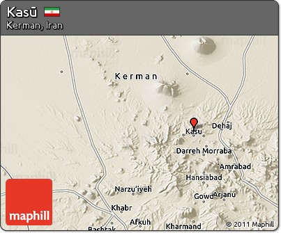 Shaded Relief 3D Map of Kasū