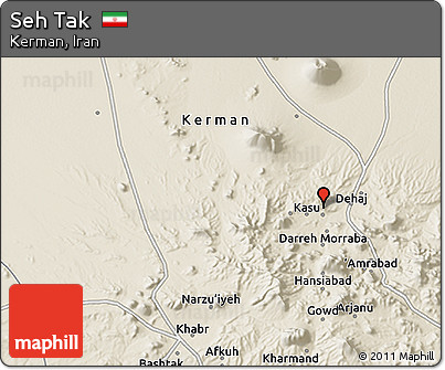 Shaded Relief 3D Map of Seh Tak