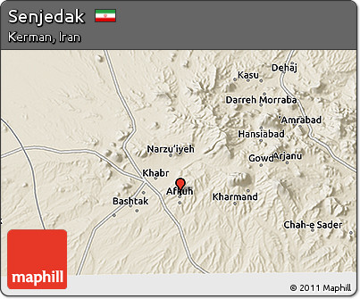Shaded Relief 3D Map of Senjedak