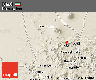 Shaded Relief 3D Map of Kasū