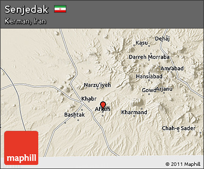 Shaded Relief 3D Map of Senjedak