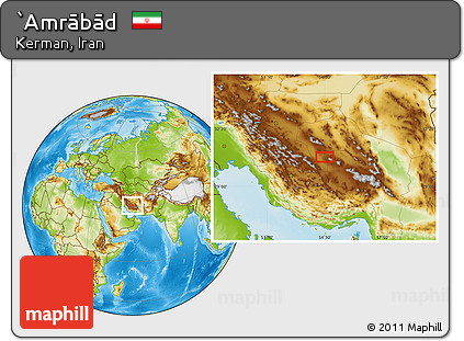 Physical Location Map of `Amrābād