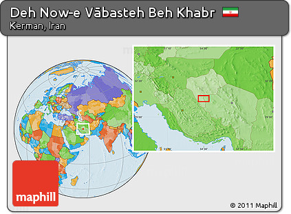 Political Location Map of Deh Now-e Vābasteh Beh Khabr