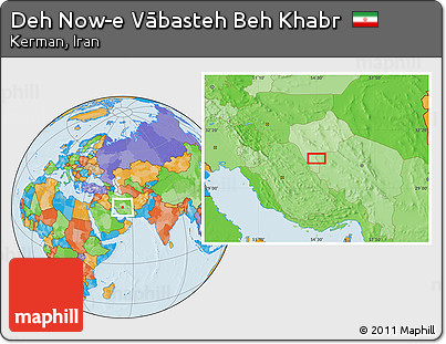 Political Location Map of Deh Now-e Vābasteh Beh Khabr