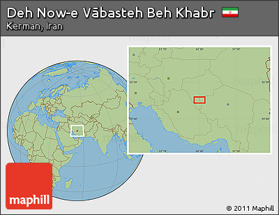 Savanna Style Location Map of Deh Now-e Vābasteh Beh Khabr