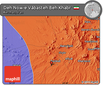 Political Map of Deh Now-e Vābasteh Beh Khabr