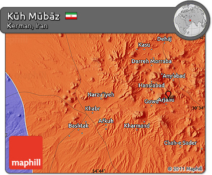 Political Map of Kūh Mūbāz