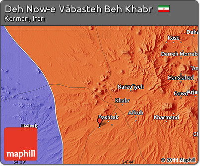 Political Map of Deh Now-e Vābasteh Beh Khabr
