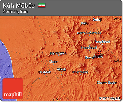 Political Map of Kūh Mūbāz