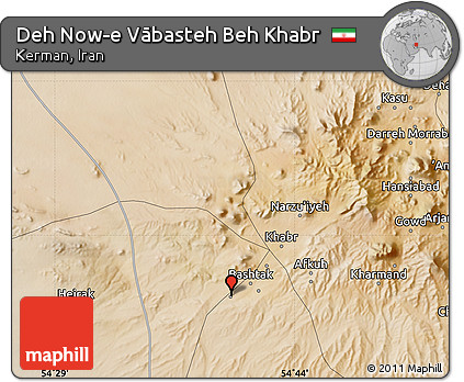 Satellite Map of Deh Now-e Vābasteh Beh Khabr
