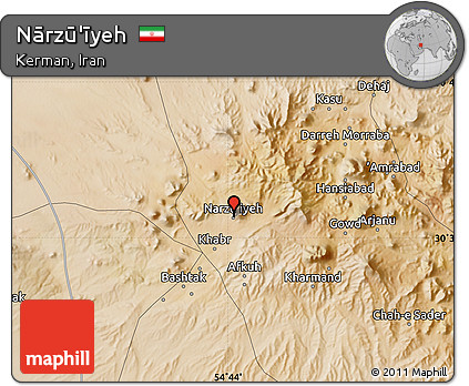 Satellite Map of Nārzū'īyeh