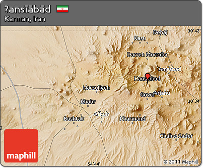 Satellite Map of Ḩansīābād