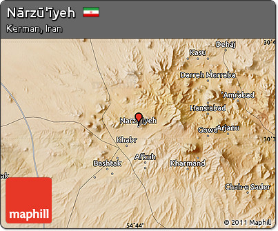 Satellite Map of Nārzū'īyeh