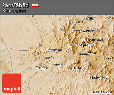 Satellite Map of Ḩansīābād