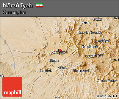 Satellite Map of Nārzū'īyeh