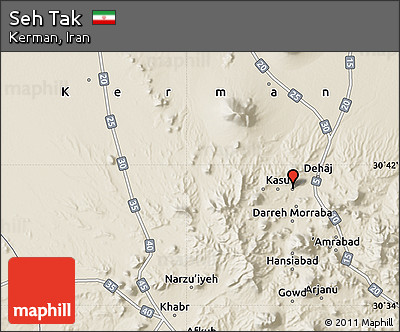 Shaded Relief Map of Seh Tak