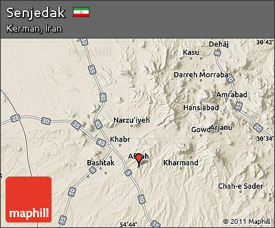 Shaded Relief Map of Senjedak