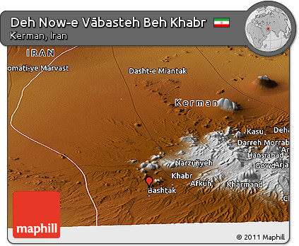 Physical Panoramic Map of Deh Now-e Vābasteh Beh Khabr