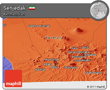Political Panoramic Map of Senjedak